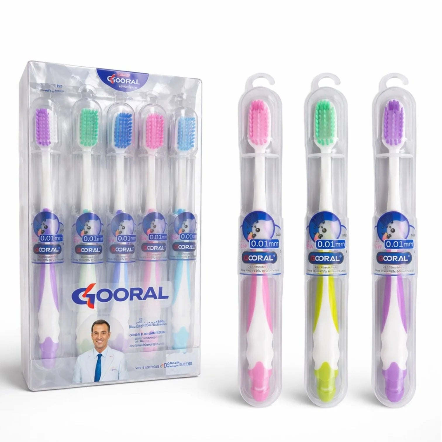 Periuță de Dinți 20/set, 19cm, cu Capac Protector din Plastic, Diferite Culori