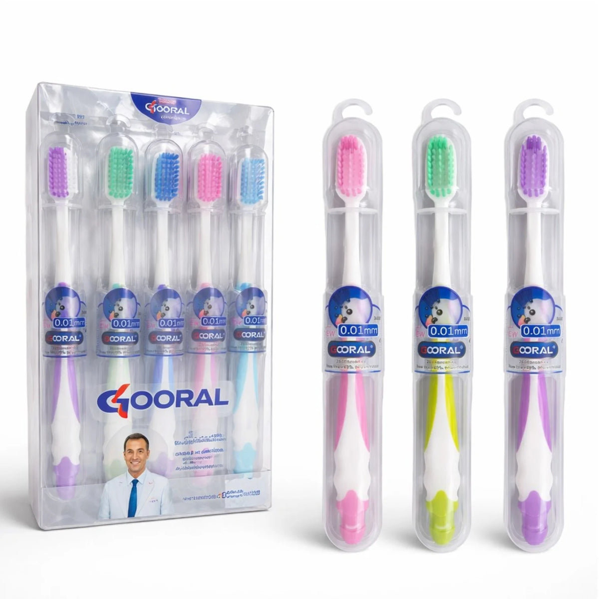 Periuță de Dinți 20/set, 19cm, cu Capac Protector din Plastic, Diferite Culori