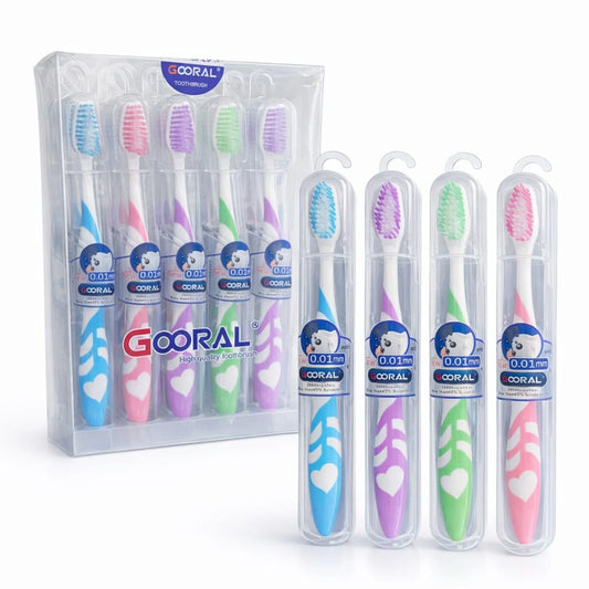 Periuță de Dinți 20/set, cu Capac Protector din Plastic 19cm, Diferite Culori