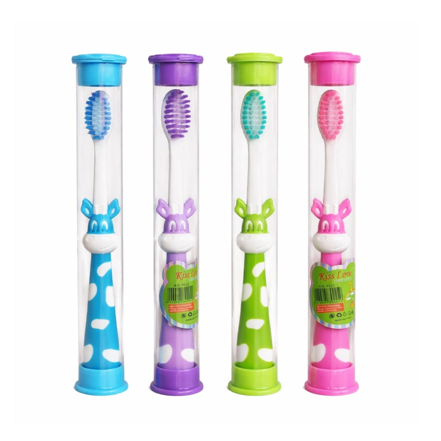 Periuță de Dinți 12/set, cu Capac Protector din Plastic, 15cm, pentru Copii, Diferite Culori&nbsp;