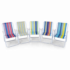 Scaun Pliabil pentru Camping/Plaja, 42x50x75cm cu Cotiere Diferite Culori