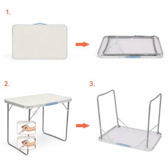 Masă Pliabilă 50x70cm, Tip Servietă cu Mâner, Cadru Aluminiu, Portabilă, Diferite Culori