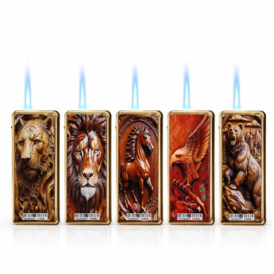 Brichete Metalice Antivânt 25/set, cu Flacără Albastră, 7cm Diferite Modele cu Animale&nbsp;
