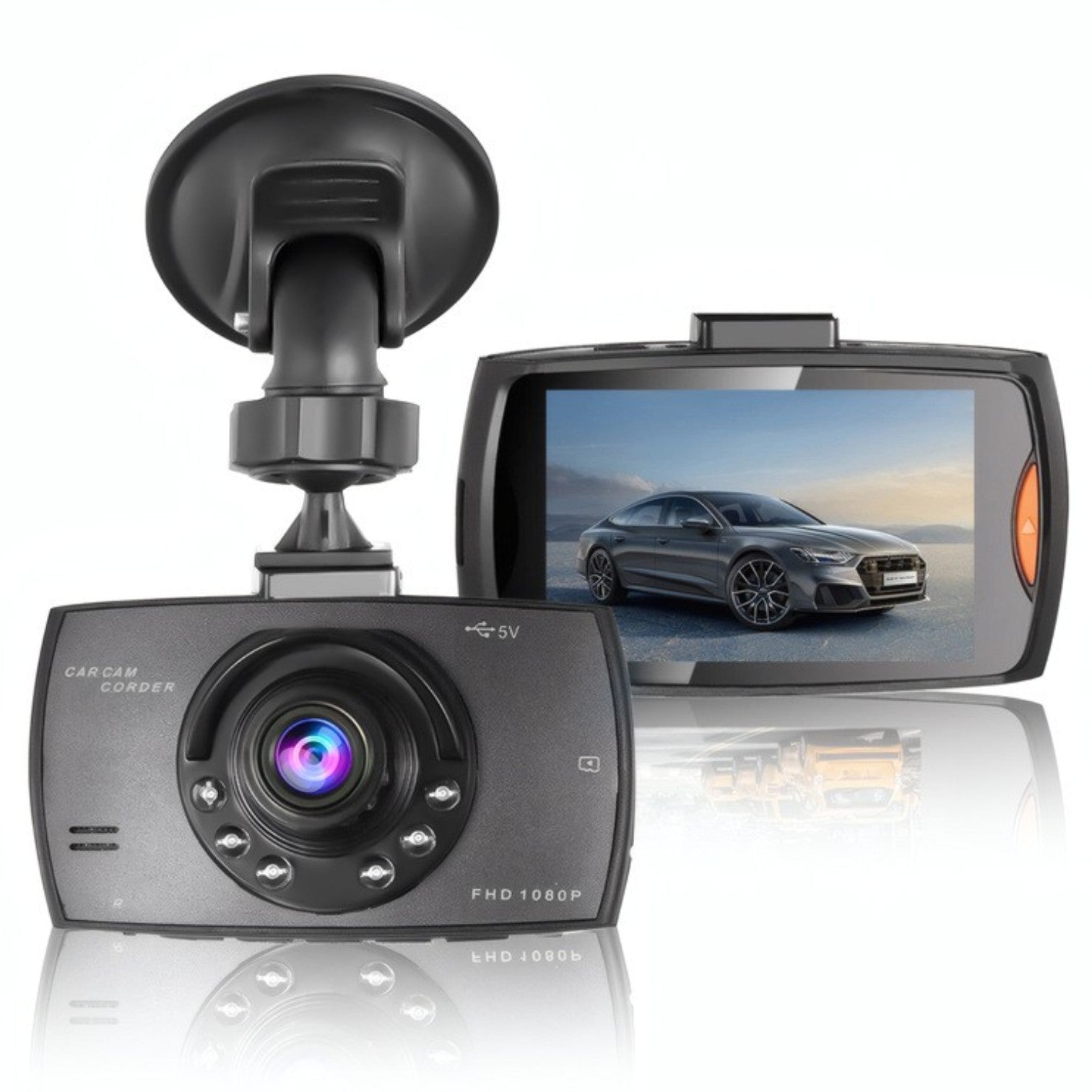 Cameră Auto Mini DVR 8.5x5cm, 5V, Înregistrare Video HD, Montaj pe Parbriz, Senzor Mișcare, Suport Card Memorie;