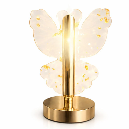 Lampă LED Decorativă 20.5x14cm, Model Fluture cu 3 Moduri de Lumină, Control Touch Reîncărcabilă&nbsp;