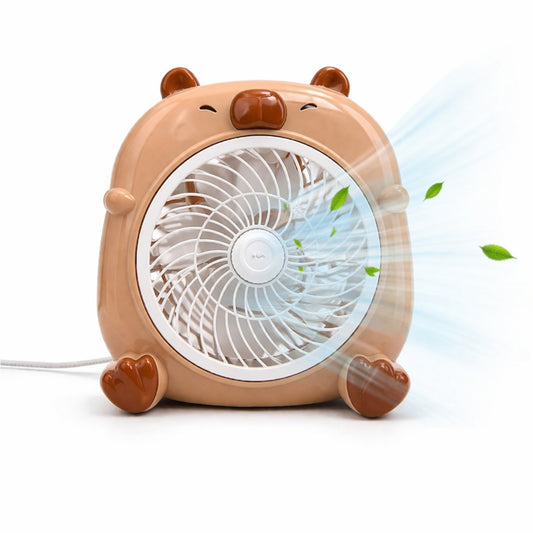 Ventilator Electric 27x25cm Portabil, Model Capybara, din Plastic