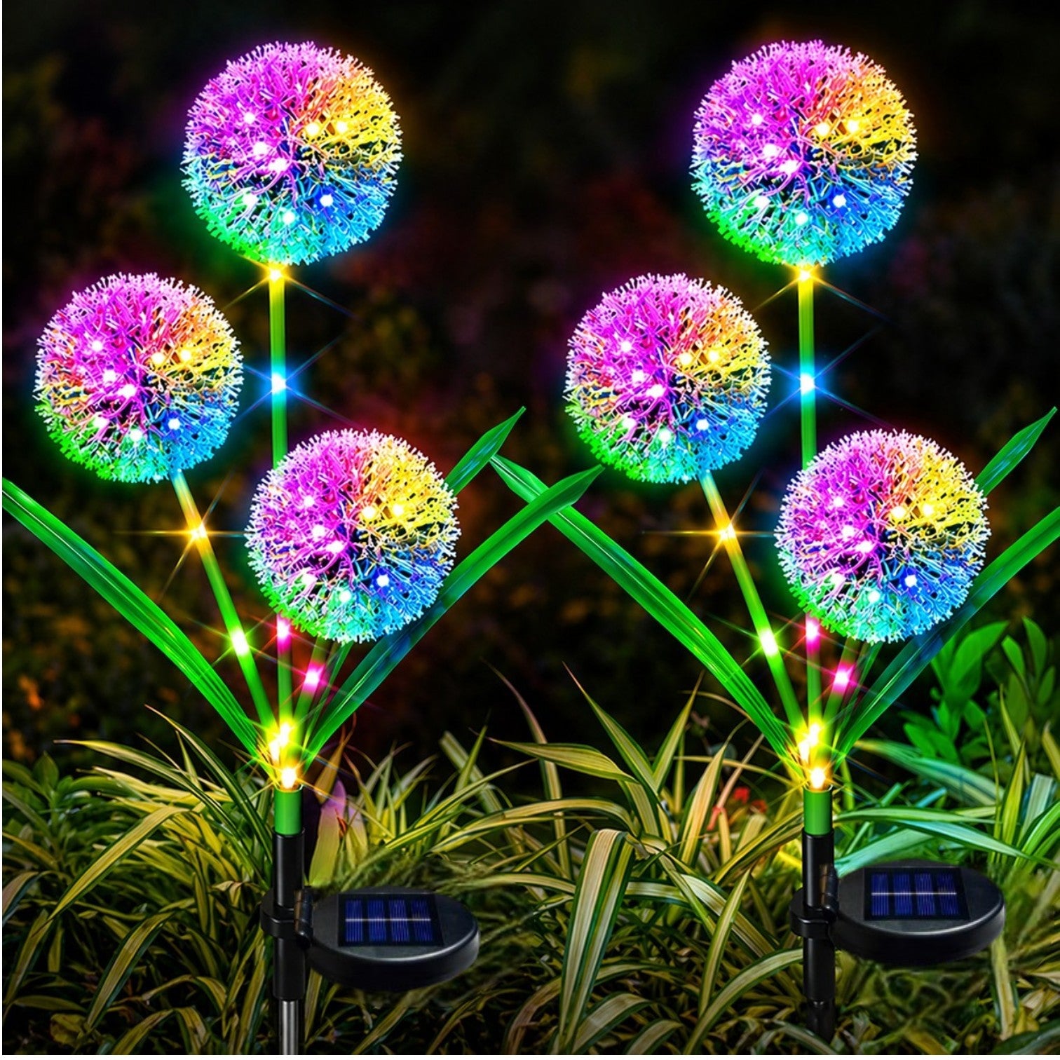 Lampa Solara 2/set pentru Gradina 76cm Model Papadie, Multicolora
