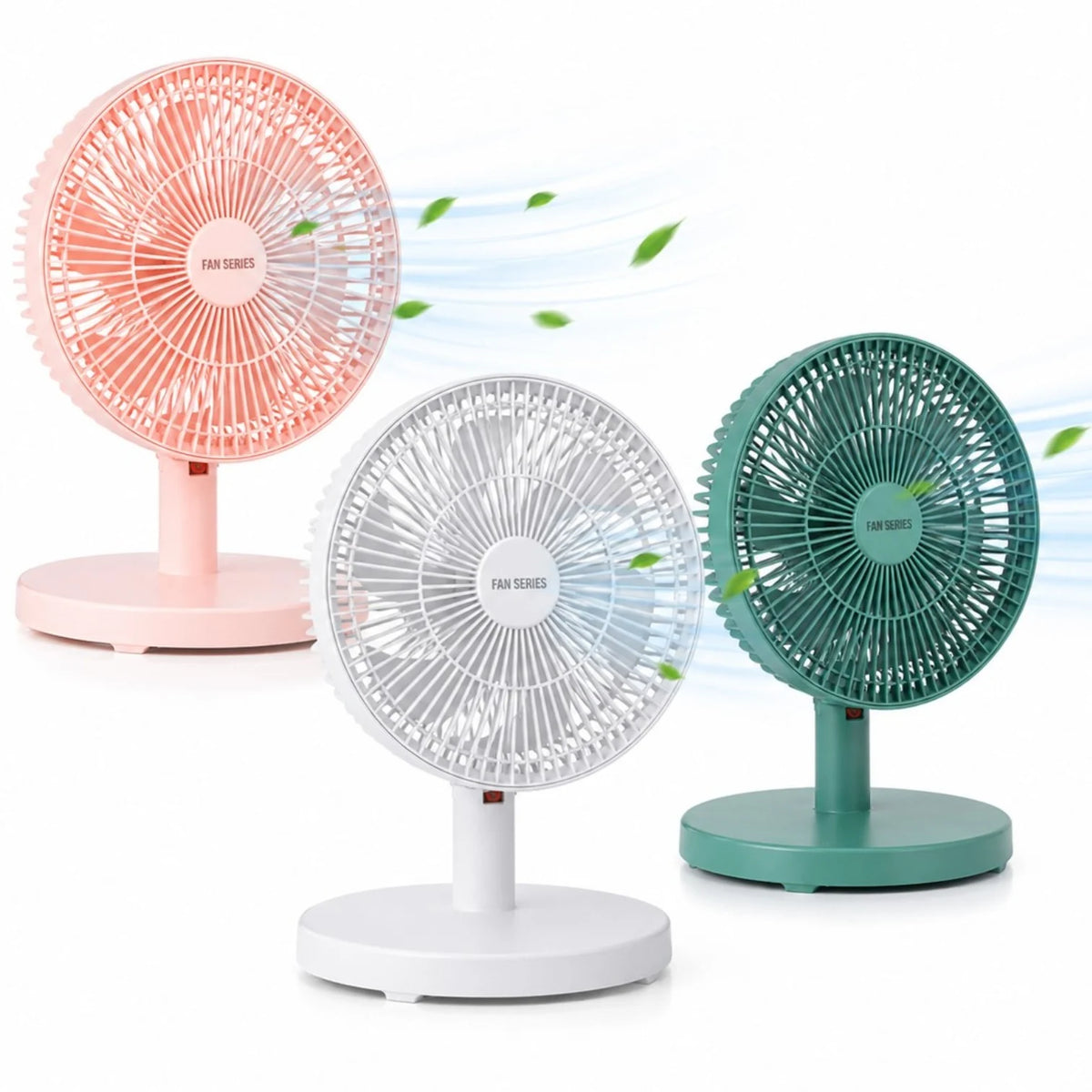 Ventilator Electric 23.5×34×20cm, cu 3 Trepte de Viteză, din Plastic, Diferite Culori