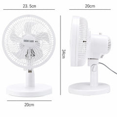 Ventilator Electric 23.5×34×20cm, cu 3 Trepte de Viteză, din Plastic, Diferite Culori