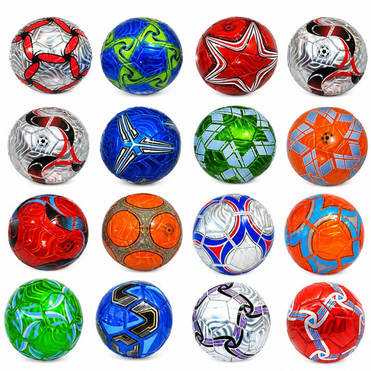 Minge de Fotbal Nr. 5 din Imitatie Piele, 345g Material Lucios, Diferite Modele