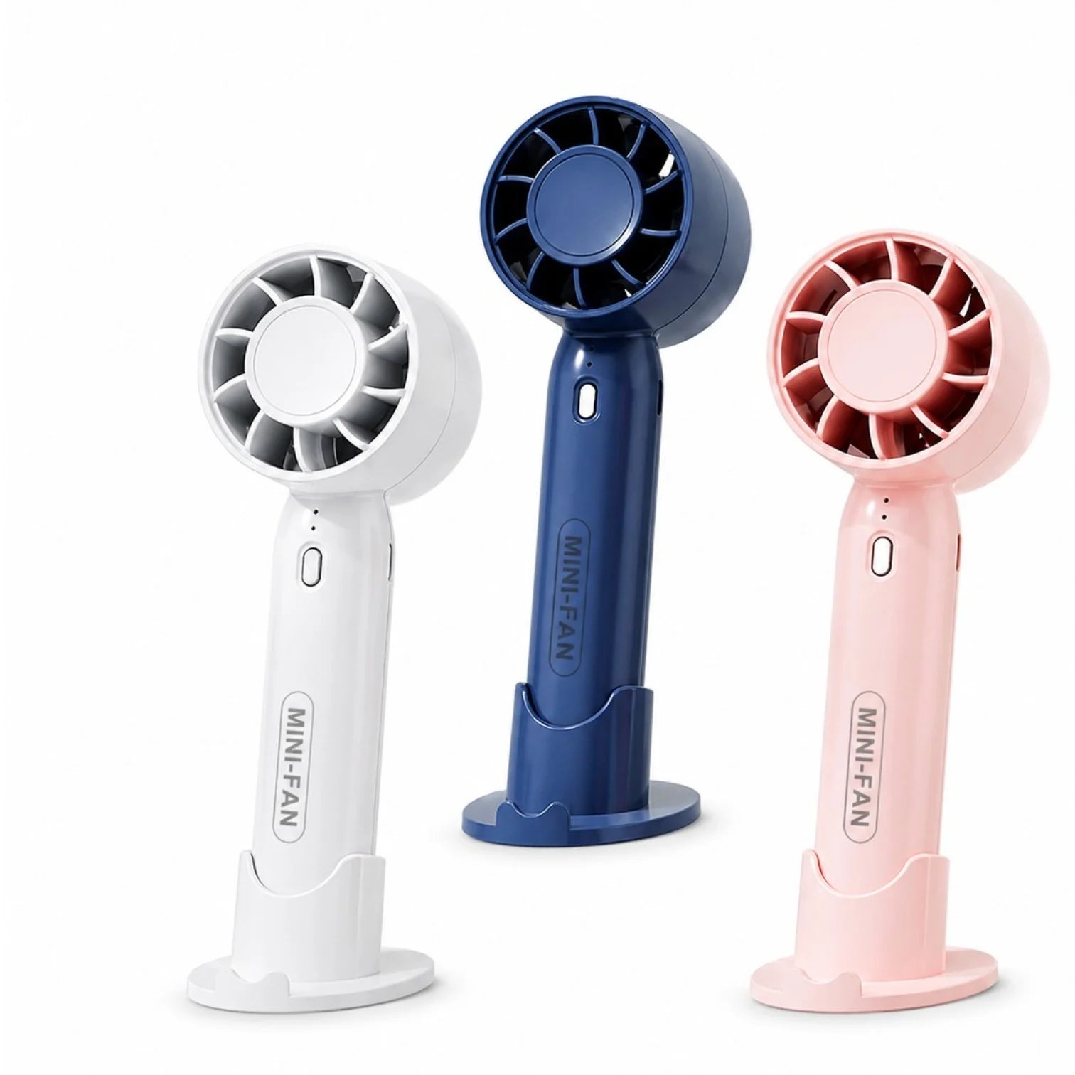Ventilator Portabil Mini 16.5cm, USB, 3 Viteze, cu Suport Telefon, Diferite Culori