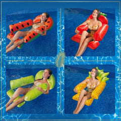 Colac Gonflabil cu Plasă 131×121cm, Model Fructe, pentru Piscină și Relaxare