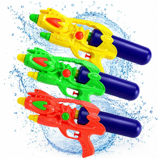 Pistol cu Apa 17x37cm din Plastic, cu 2 Jeturi, Mâner Superior si Rezervor Detasabil, Diferite Culori