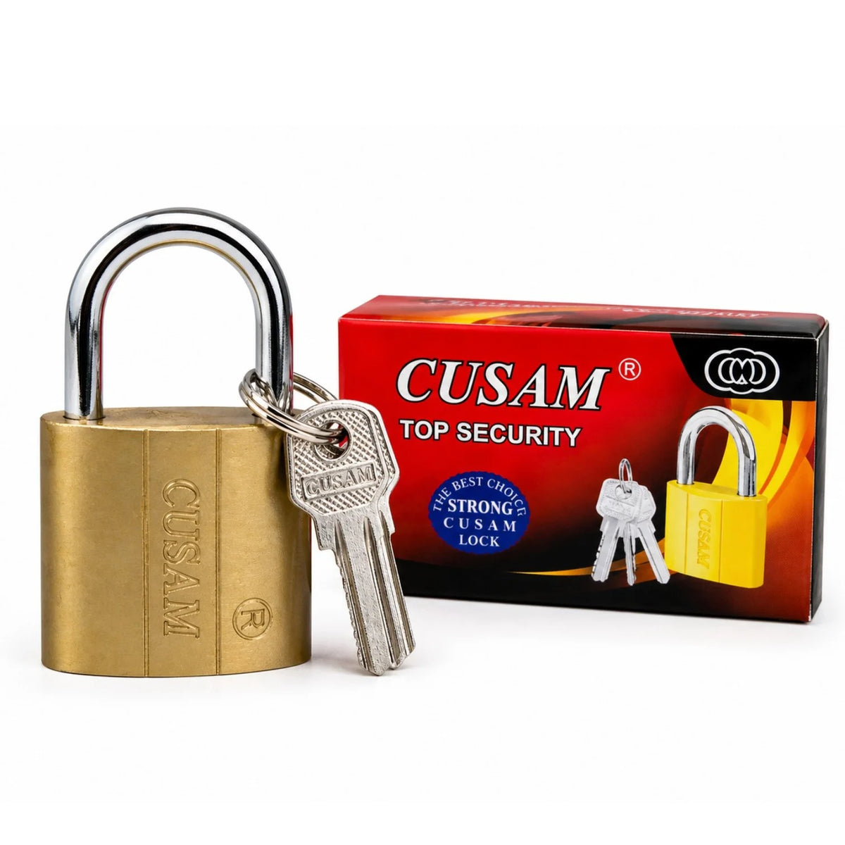 Lacat Auriu Gusani 50mm cu 3 chei 6/set