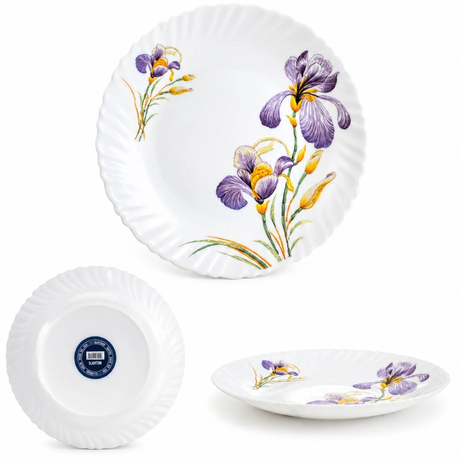 Farfurie din Opal 6/set, Model Floral 19cm