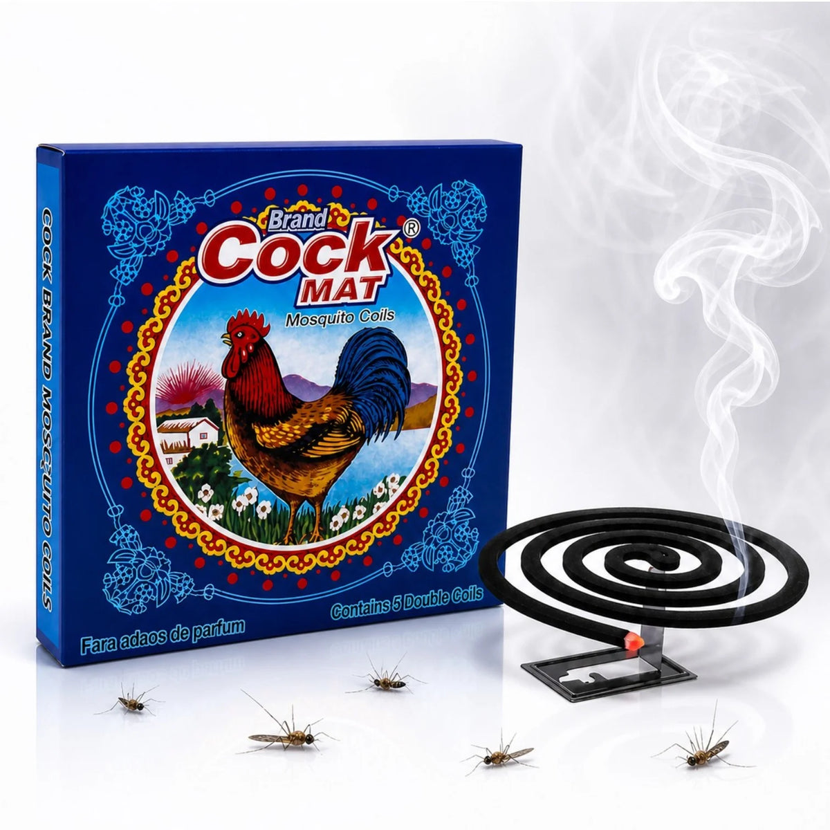 Spirale Anti-Țânțari 5/set, cu Suport Metalic, pentru Interior și Exterior