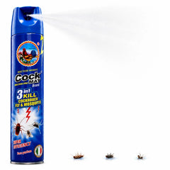 Spray Anti-Insecte 400ml Cock Mat, 3 în 1 pentru Gândaci, Muște și Țânțari