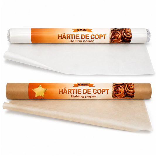 Hârtie de Copt Alba 6m, Rola Antiaderentă pentru Cuptor