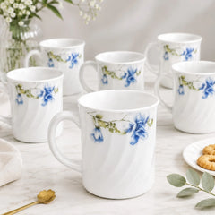 Cana 6/set, Model Floral 9x8cm din Opal