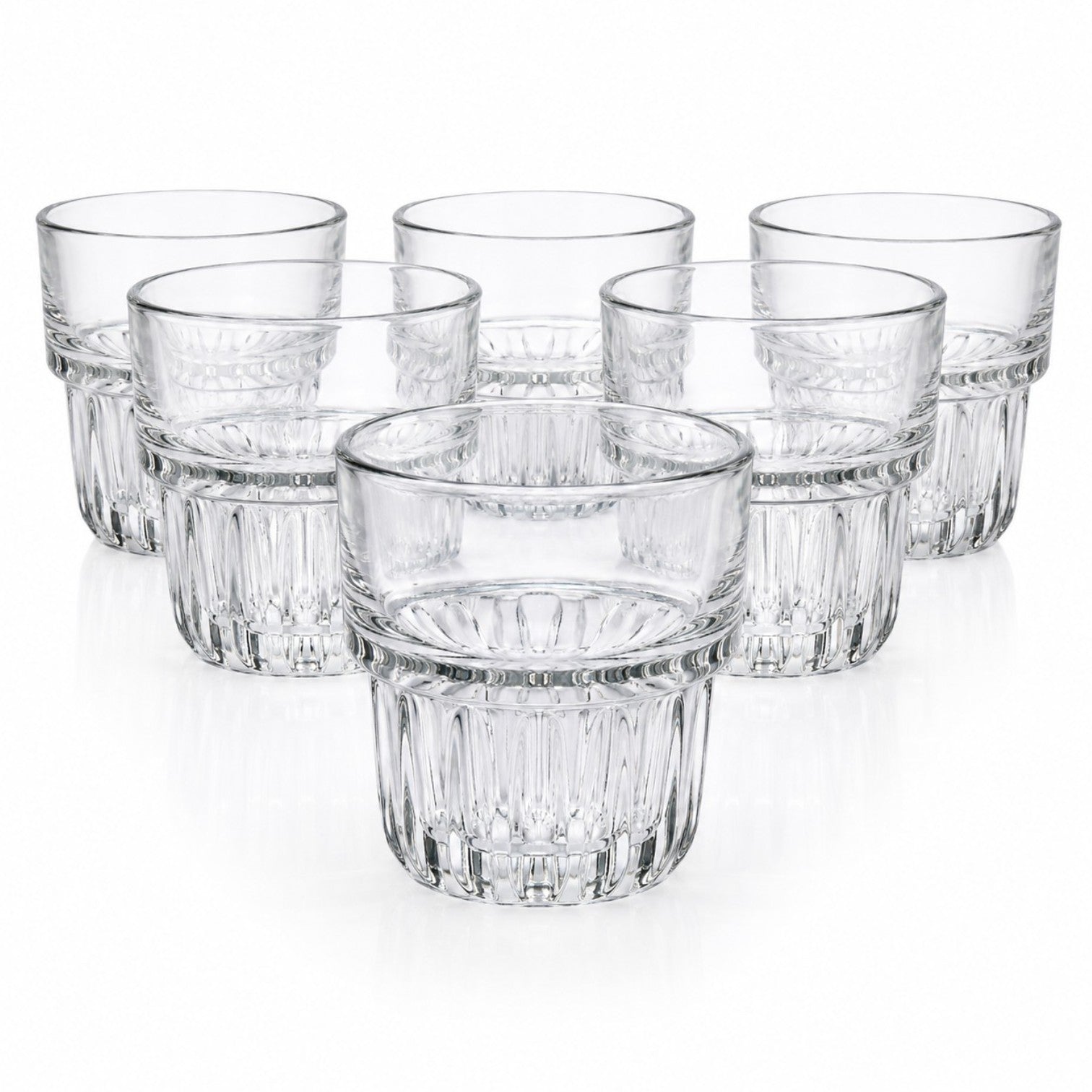 Pahar din Sticla 6/set, Transparent, 8x8x5.5cm Model Cristal