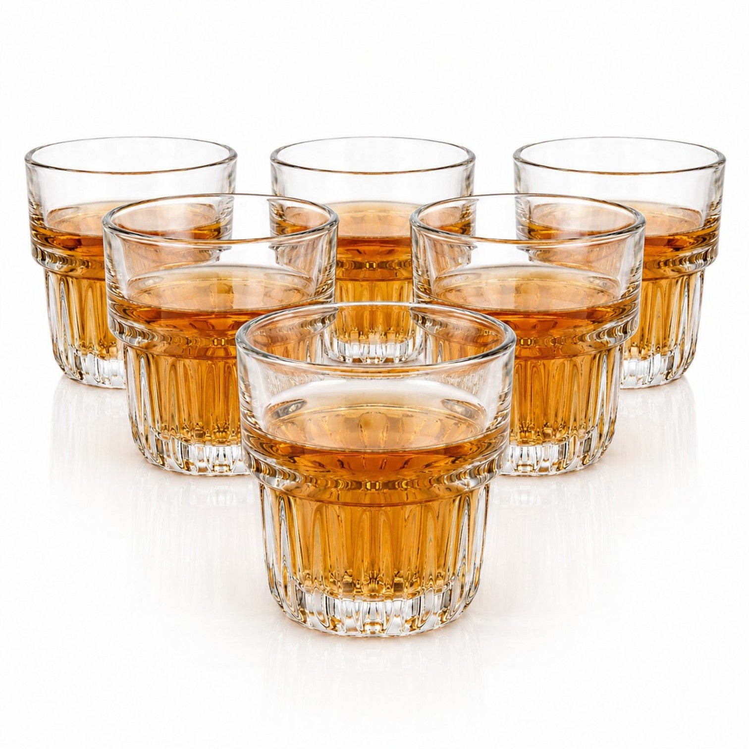 Pahar din Sticla 6/set, Transparent, 8x8x5.5cm Model Cristal