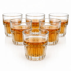 Pahar din Sticla 6/set, Transparent, 8x8x5.5cm Model Cristal