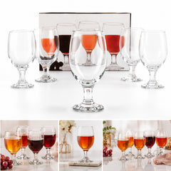 Pahar cu Picior 16cm, din Sticla 6/set, Transparent