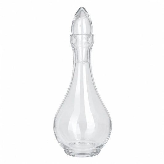 Decantor din Sticla 1.20L, cu Dop 33cm Transparent, pentru Vin si Bauturi
