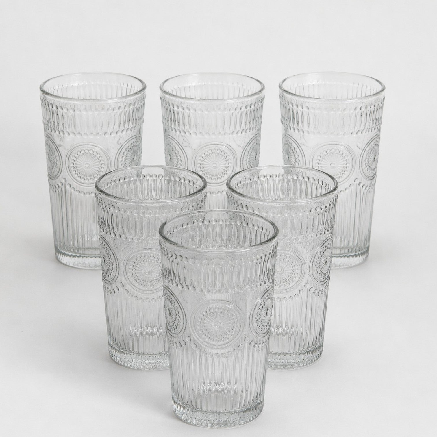 Pahar din Sticla 6/set, Model Cristal 12.5cm, Transparent