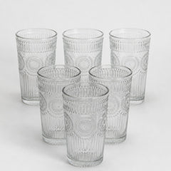 Pahar din Sticla 6/set, Model Cristal 12.5cm, Transparent
