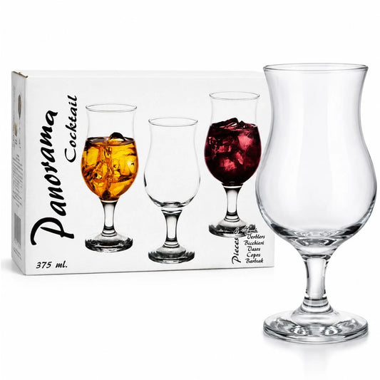 Pahar cu Picior 375ml, 6/set, din Sticla 17.5cm, Transparent
