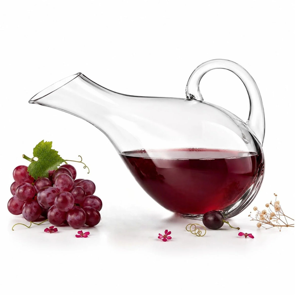 Decantor din Sticla, 32cm cu Maner pentru Vin