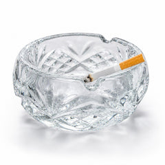 Scrumiera 10x4cm din Sticla, Model Cristal