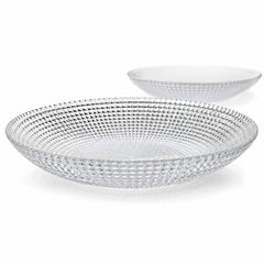 Bol din Sticla 6/set, Model Cristal, 20x3.5cm, Transparent