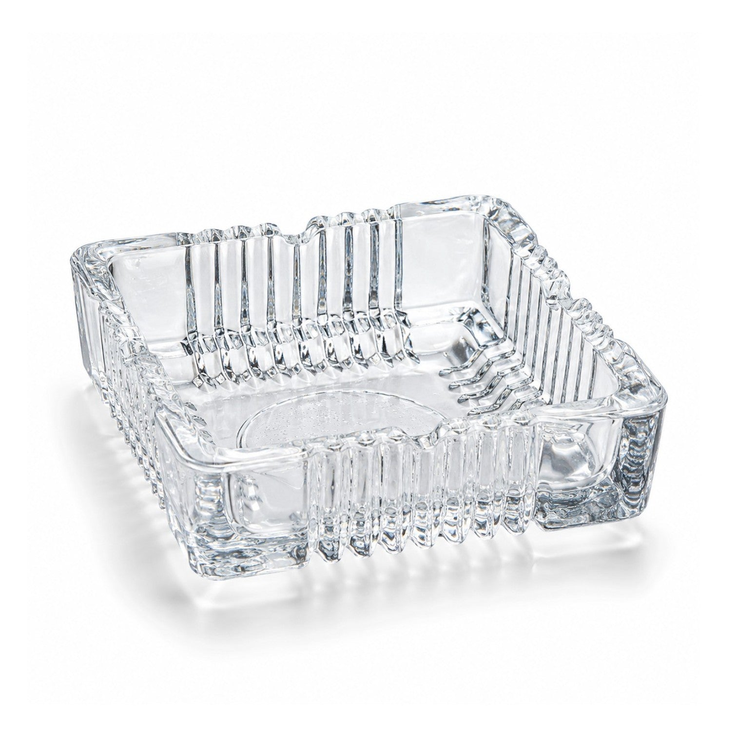 Scrumiera 10x3cm din Sticla, Model Cristal