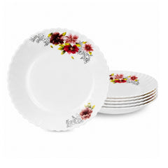 Farfurie Adânca 6/set, din Opal 24cm, Model Floral
