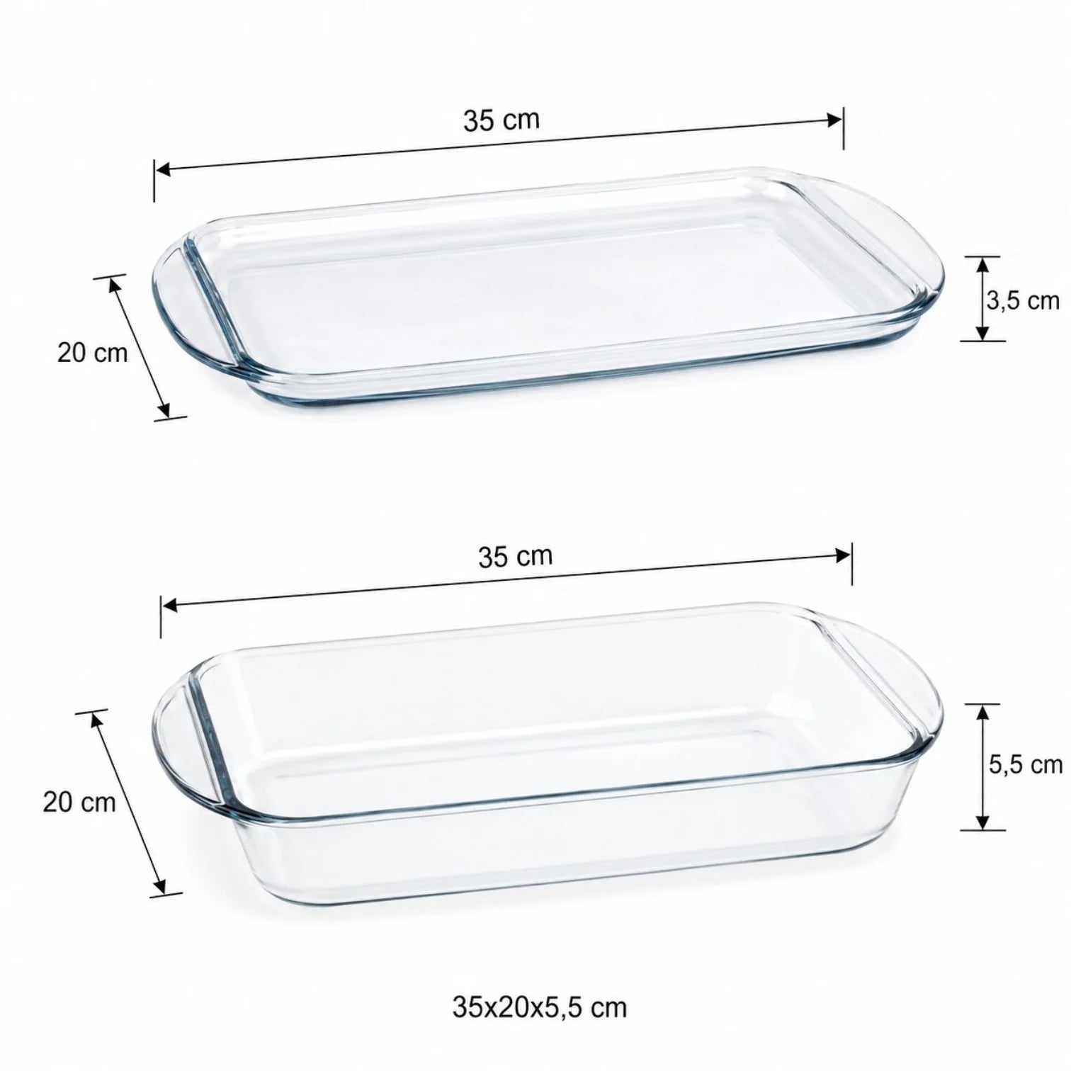 Vase Termorezistente din Sticlă pentru Cuptor, 5+1 Piese, Diferite Dimensiuni, cu Capac și Tăvi pentru Gătit