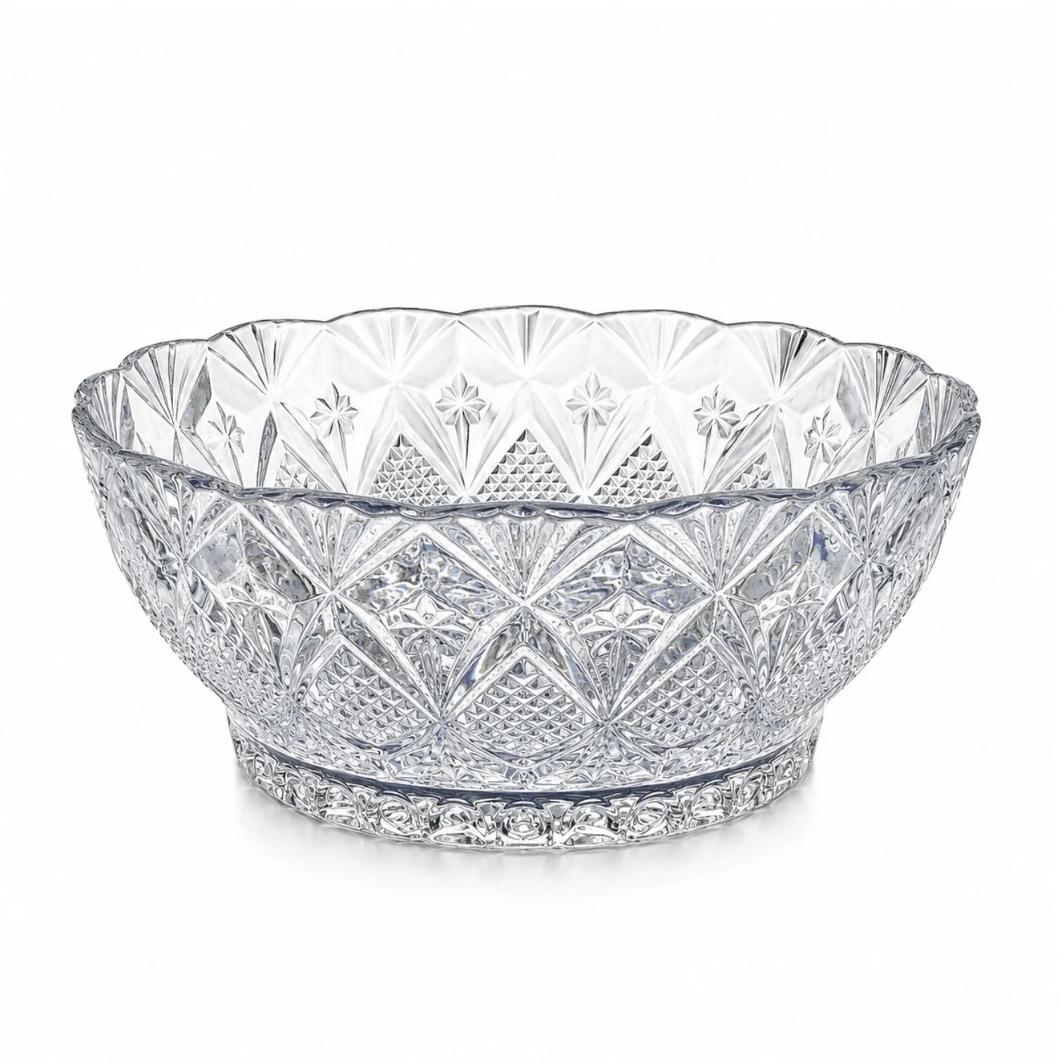 Bol din Sticla 23.5x10cm, Model Cristal Floral
