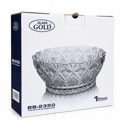 Bol din Sticla 23.5x10cm, Model Cristal Floral