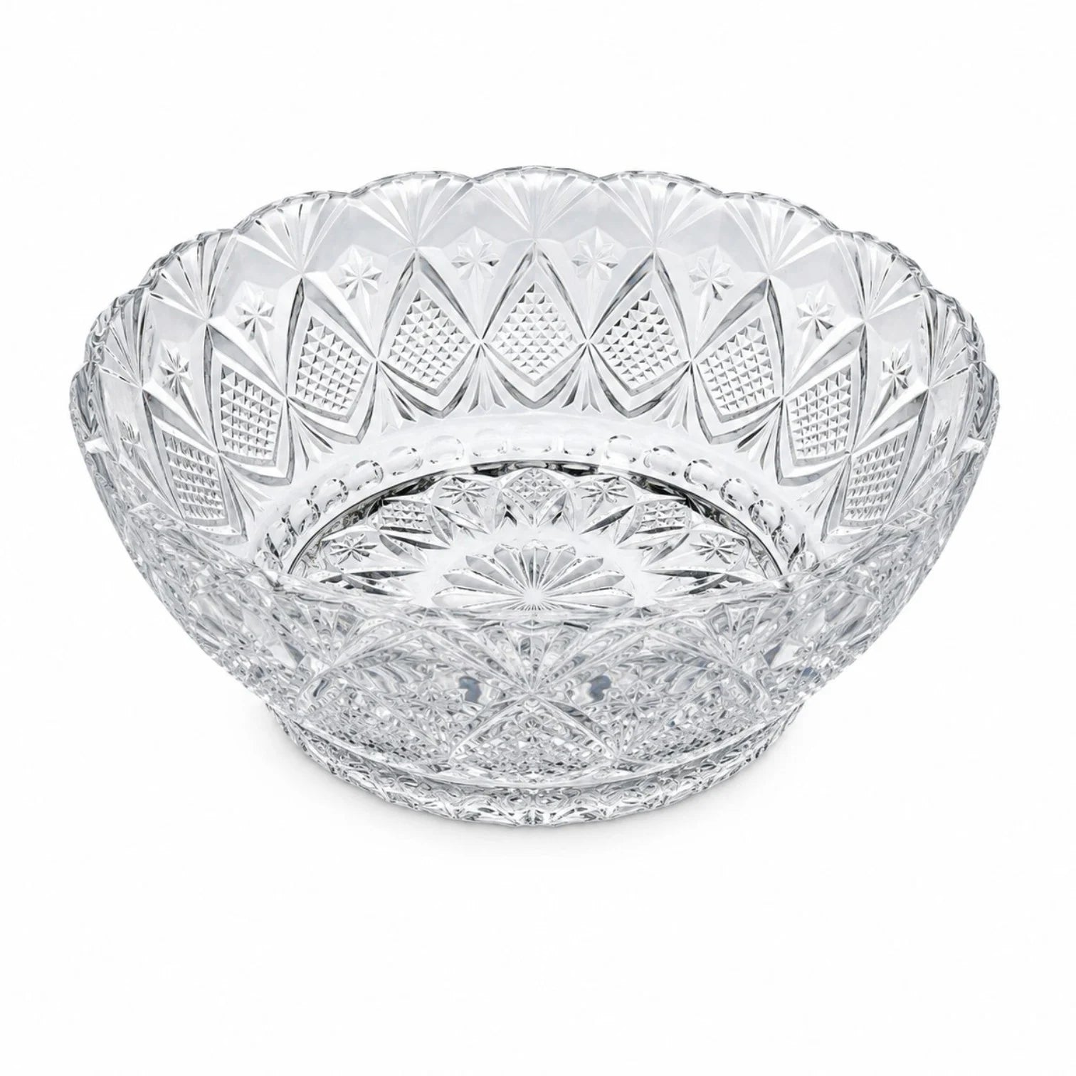 Bol din Sticla 23.5x10cm, Model Cristal Floral