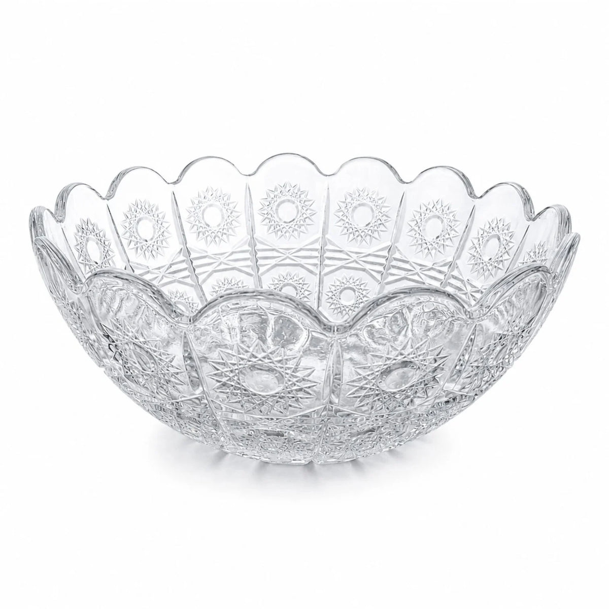 Bol din Sticlă 23.5x10cm, Model Cristal Floral