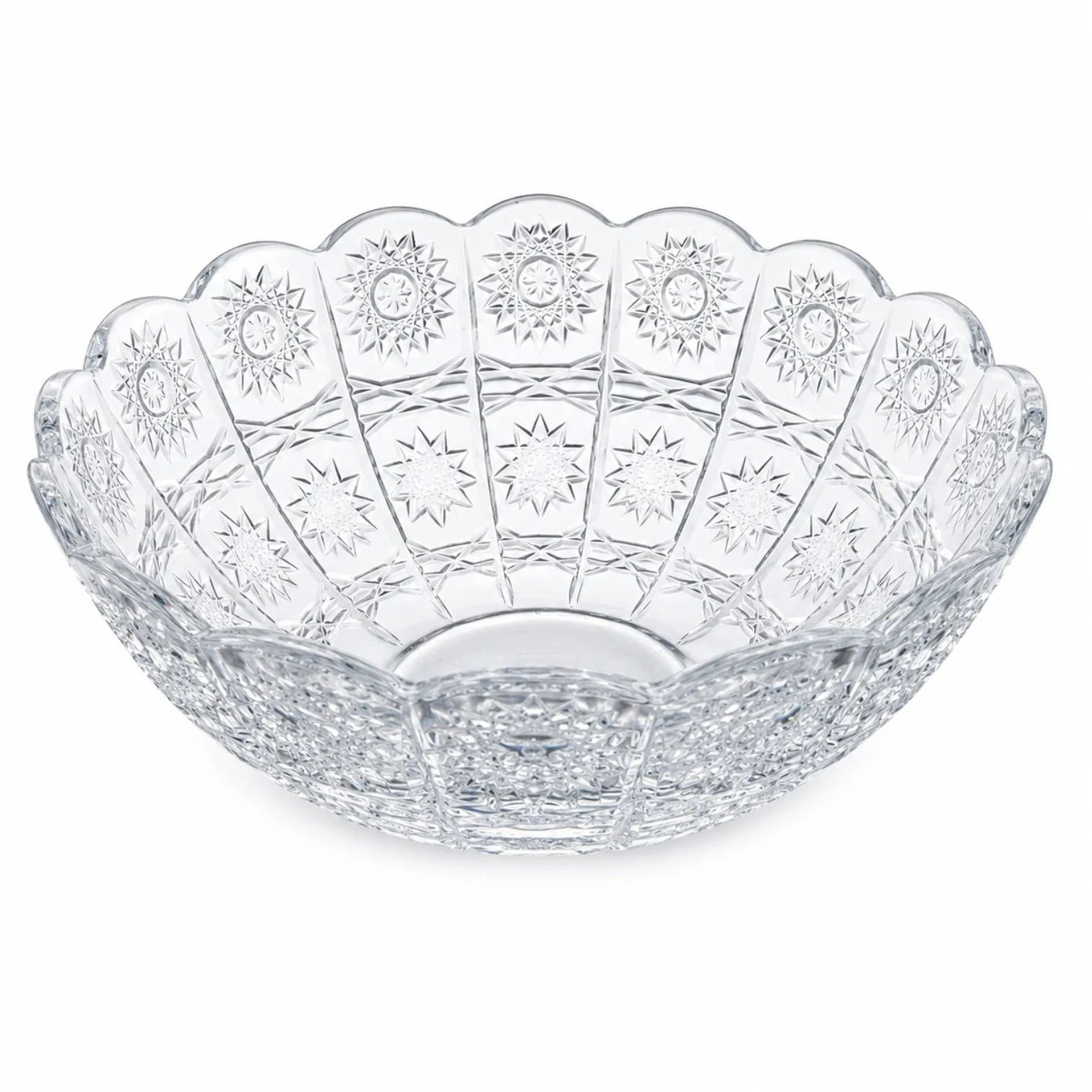 Bol din Sticlă 6/set, 12.5x5cm, Model Cristal Floral