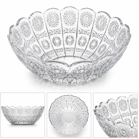 Bol din Sticlă 6/set, 12.5x5cm, Model Cristal Floral