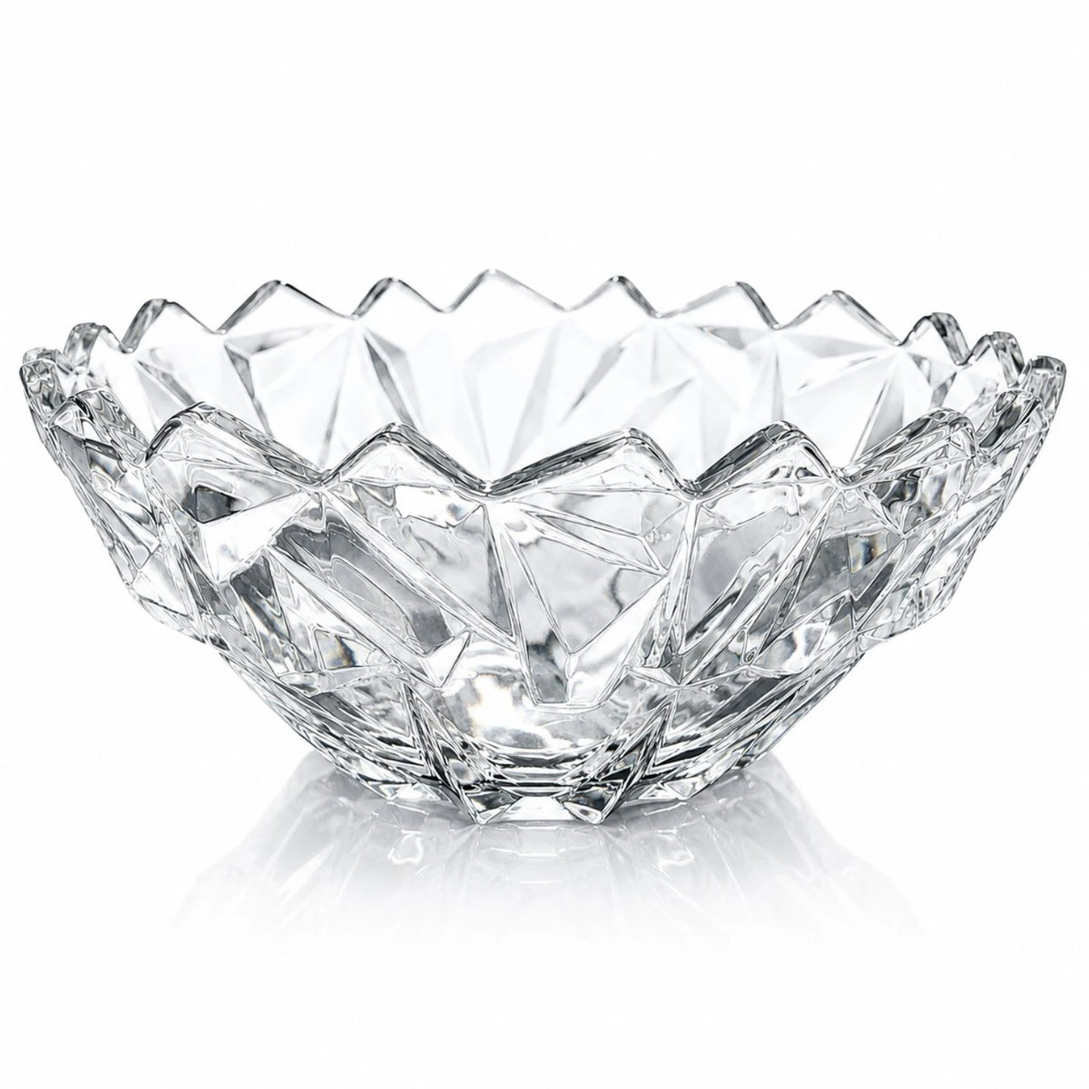 Bol din Sticlă 24x11.5cm, Model Cristal Geometric