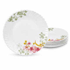 Farfurie din Opal 6/set, Model Floral 24cm