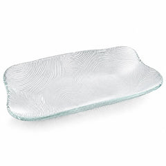 Platou Rectangular 6/set din Sticlă, 19.5x14cm, Model Spiralat
