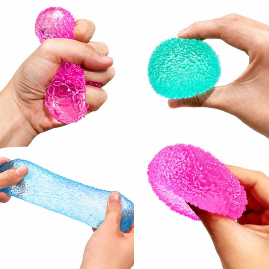 Minge Antistres Squishy 6.5cm, Cube Squeeze Ball, din Gel Elastic, Stretch &amp; Squeeze, Diferite Culori&nbsp;