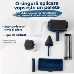 Trafalet cu Rezervor pentru Vopsit, 5 Piese, Braț Extensibil și Accesorii Incluse