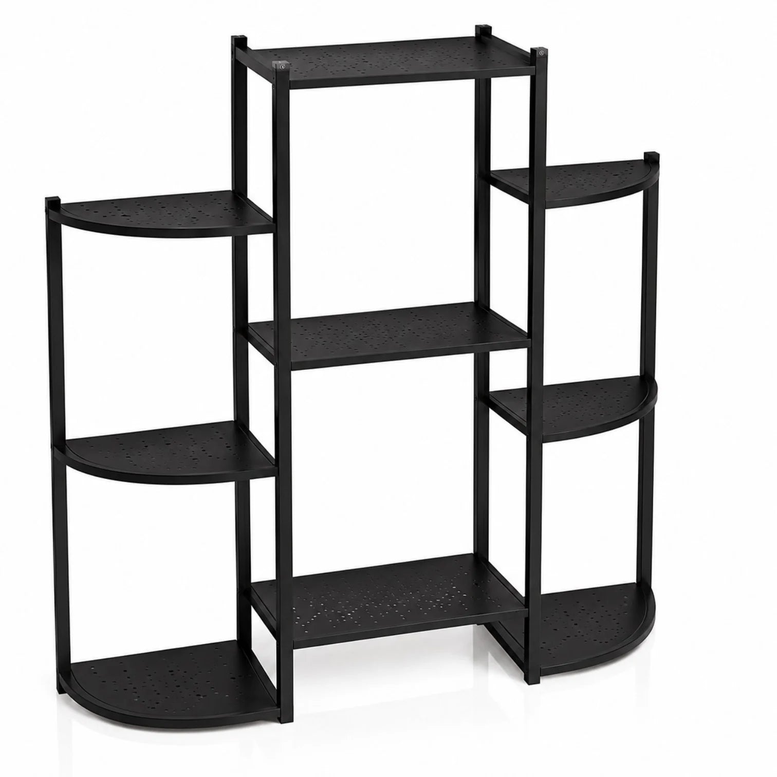Etajeră Metalică 102×99×42.5cm, Raft pentru Flori cu 7 Polițe&nbsp;