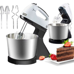 Mixer Electric cu Bol din Inox 4L, 380W, 7 Trepte de Viteză, Accesorii pentru Mixare și Frământare, Suport Stabil&nbsp;
